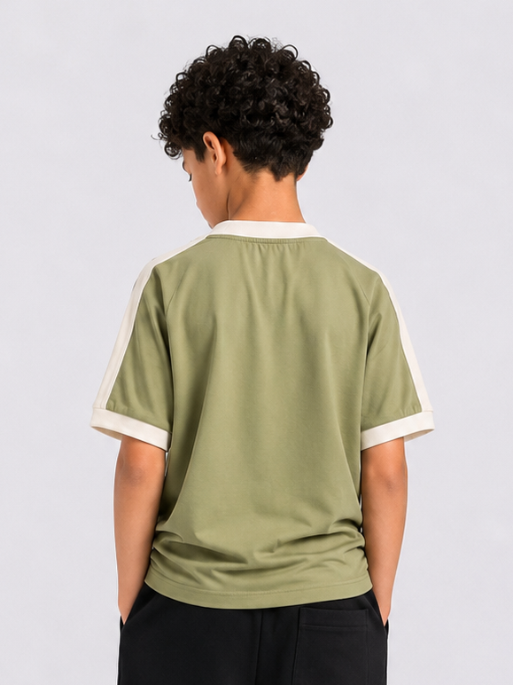 Boxy enjoy stripe teshirt