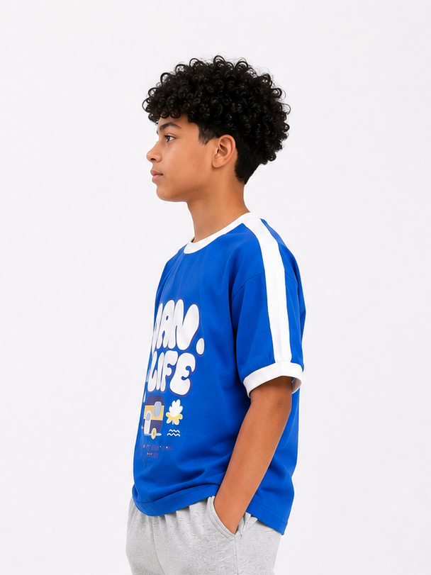 Boxy summer van stripe teshirt