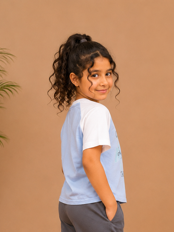 Sky mood raglan teshirt