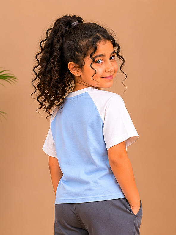 Sky mood raglan teshirt