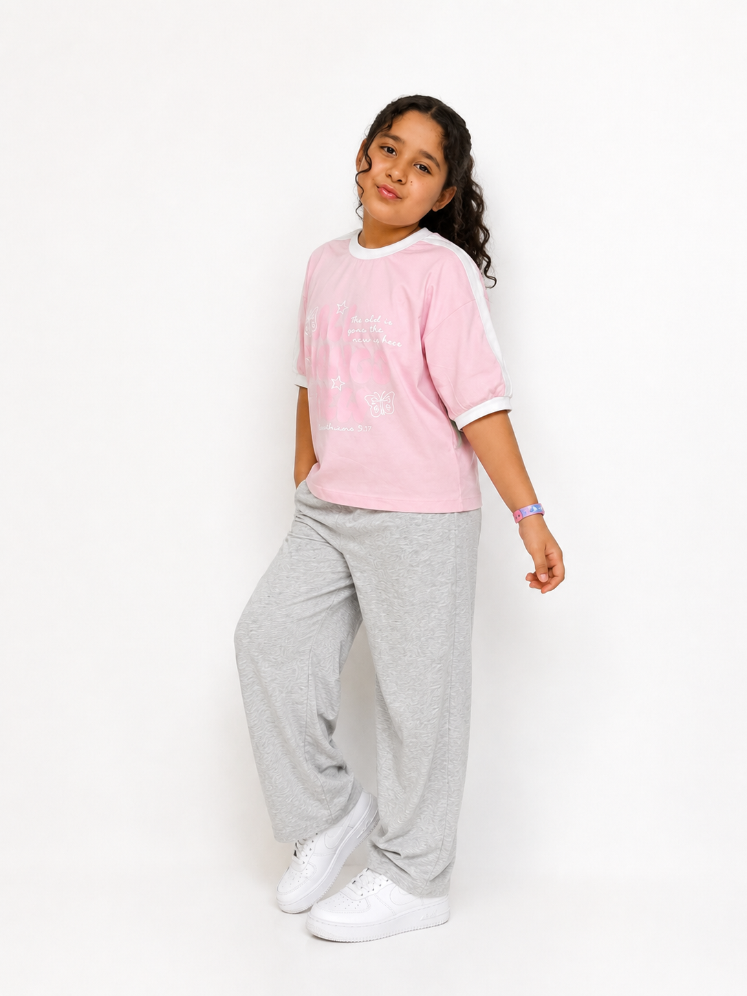 Boxy butterfly stripe Tshirt