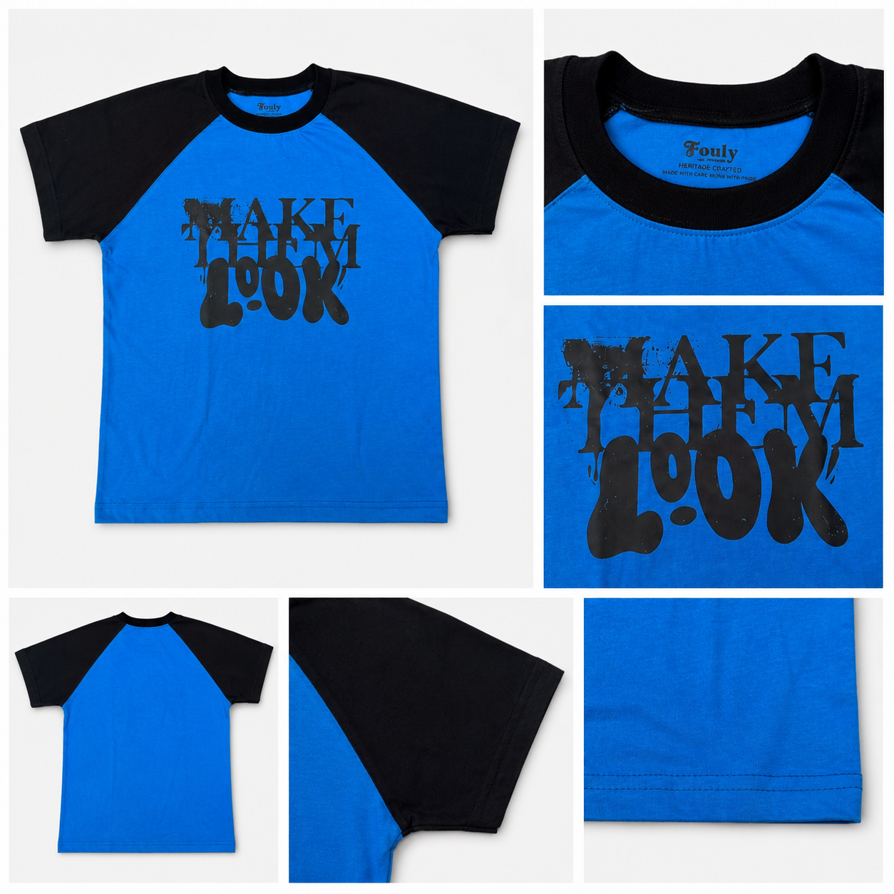 Blue impact raglan teshirt