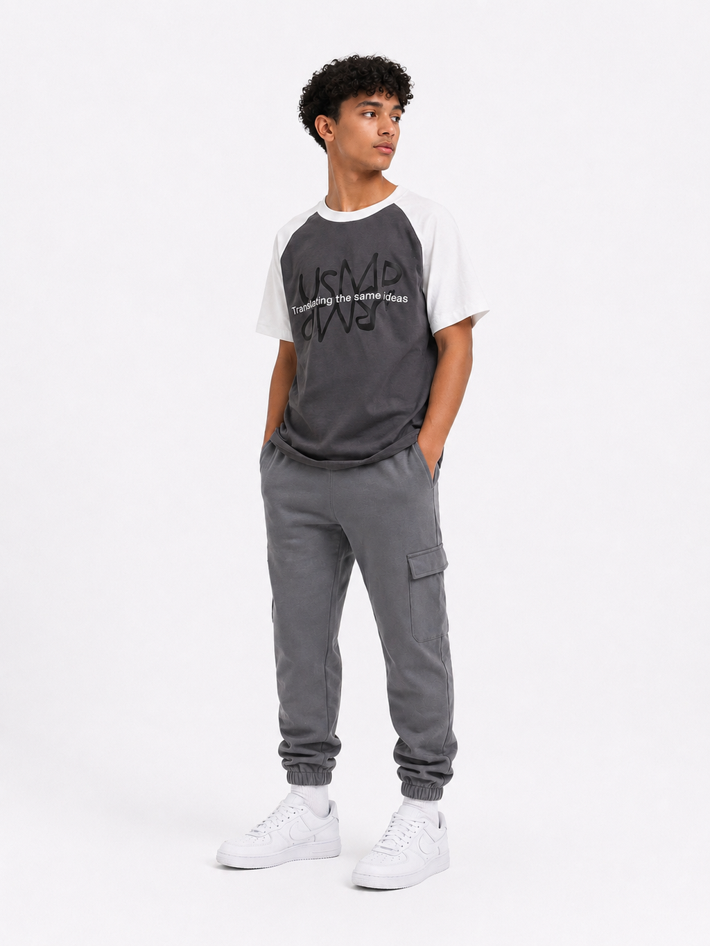 Raglan grey shadow teshirt