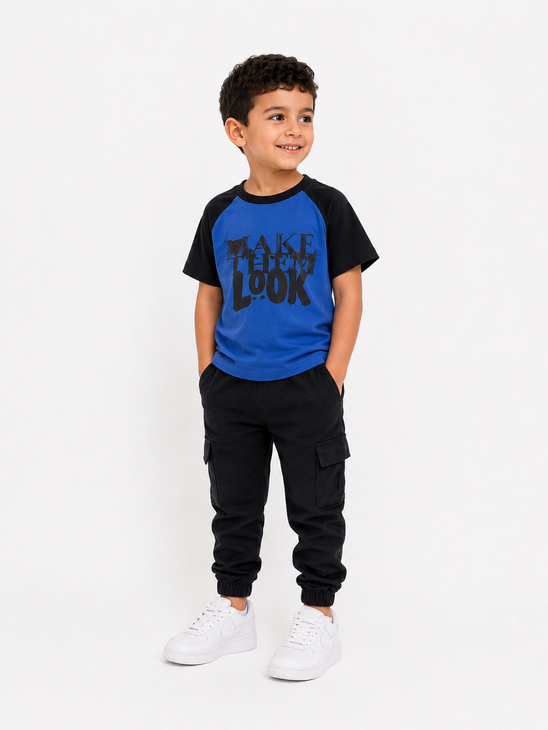 Blue impact raglan teshirt