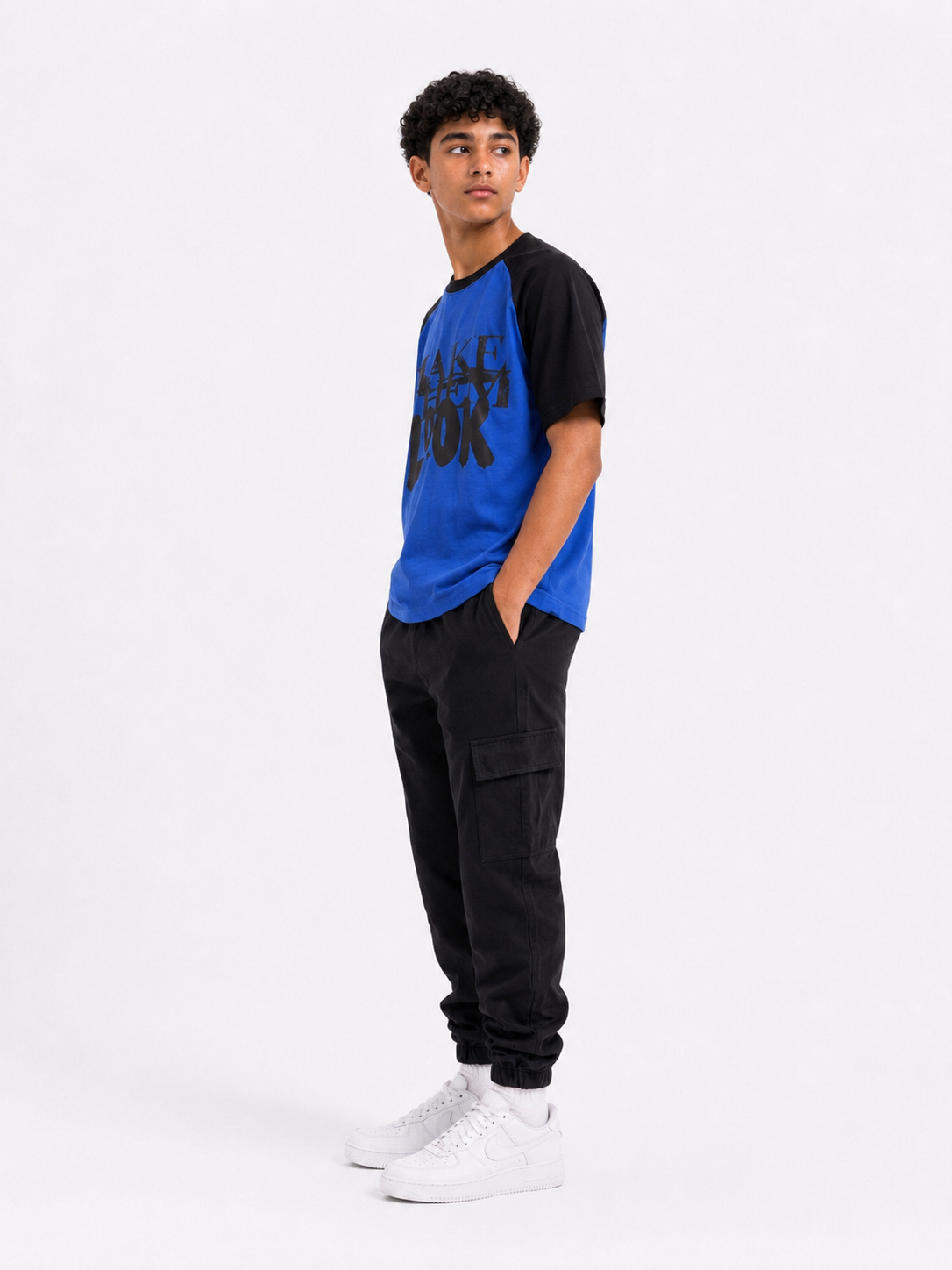 Blue impact raglan teshirt