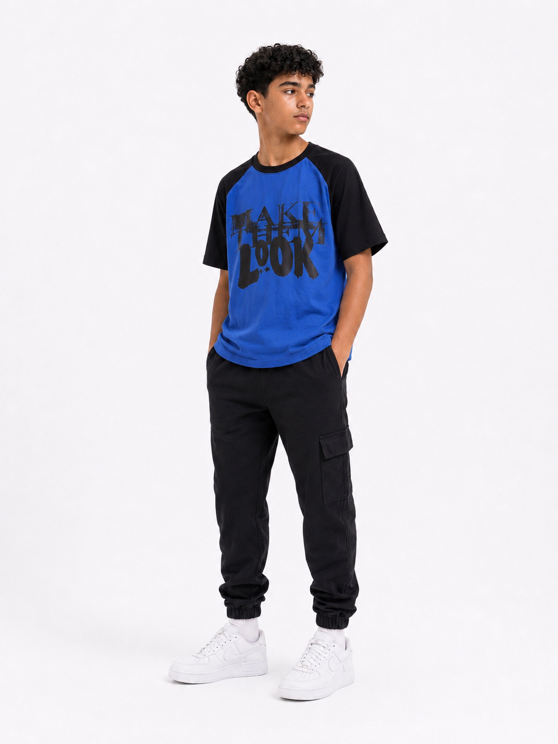 Blue impact raglan teshirt