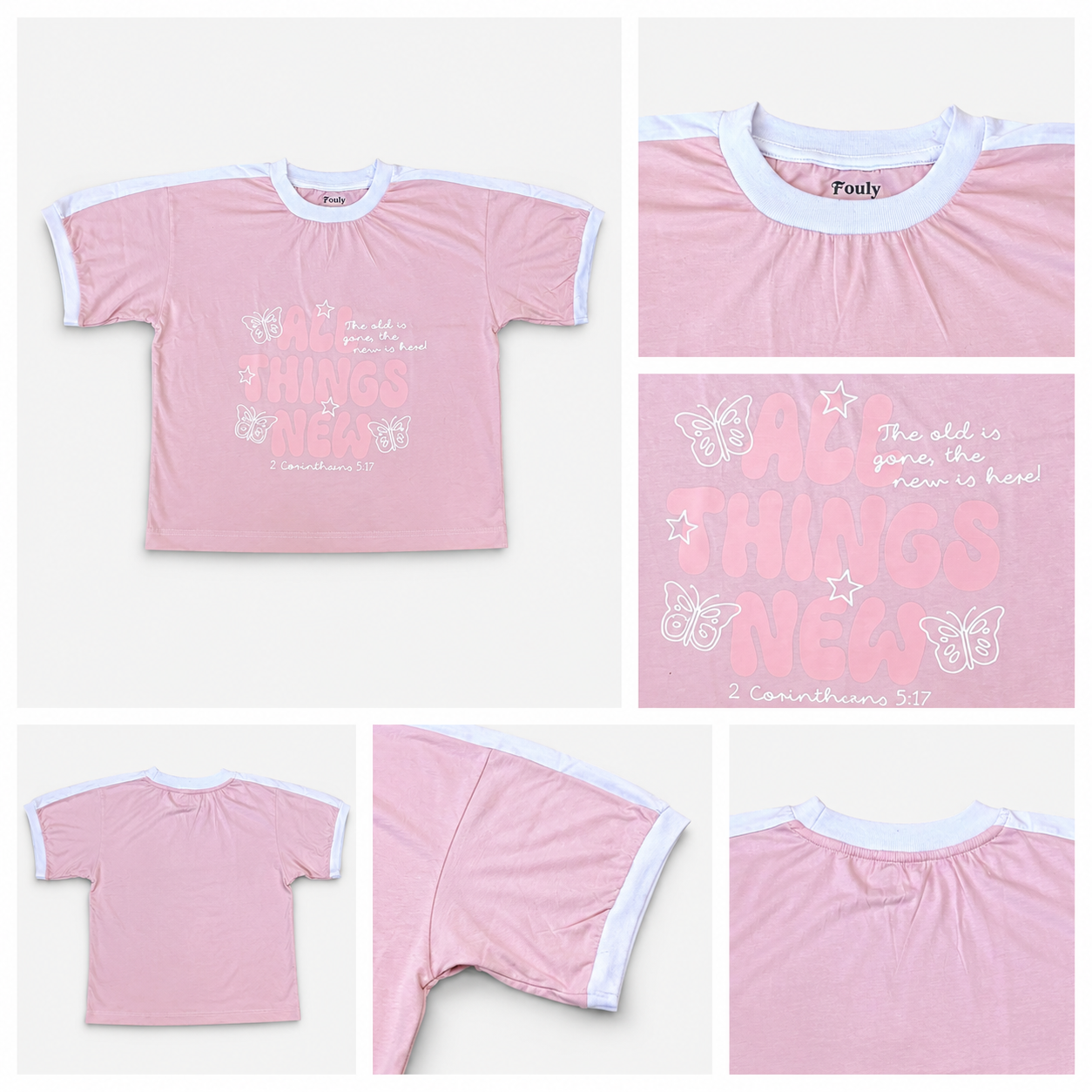 Boxy butterfly stripe Tshirt
