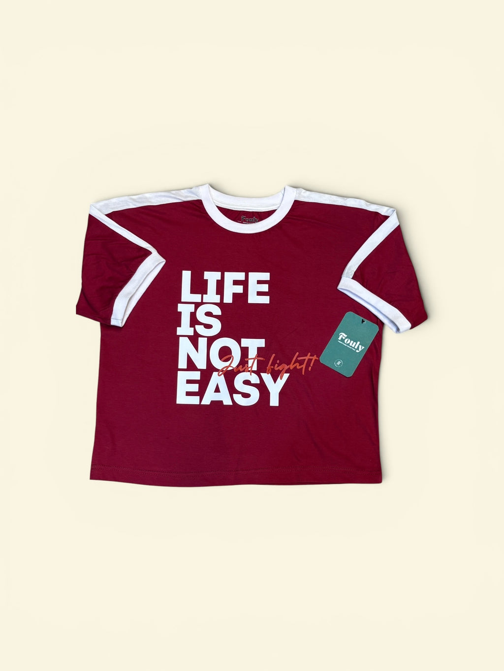Boxy fight stripe teshirt