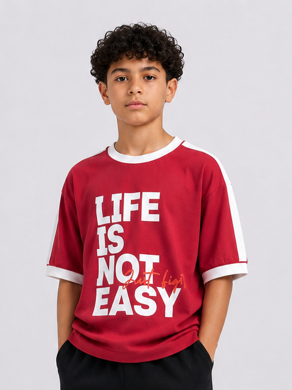 Boxy fight stripe teshirt