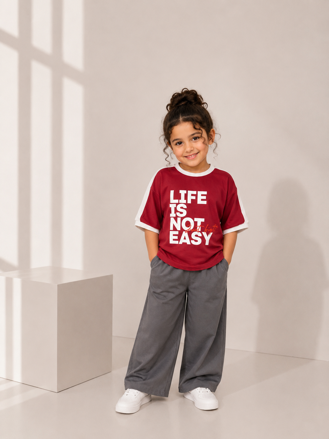 Boxy fight stripe teshirt