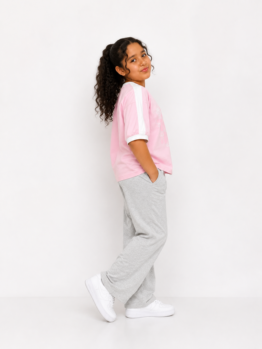 Boxy butterfly stripe Tshirt