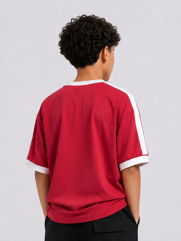 Boxy fight stripe teshirt