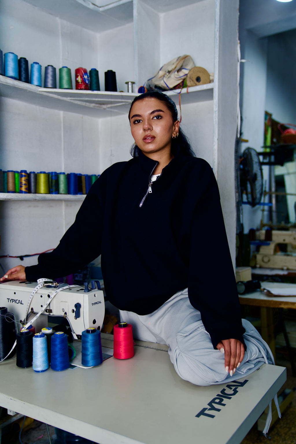 Quarter zip_up sweatshirt