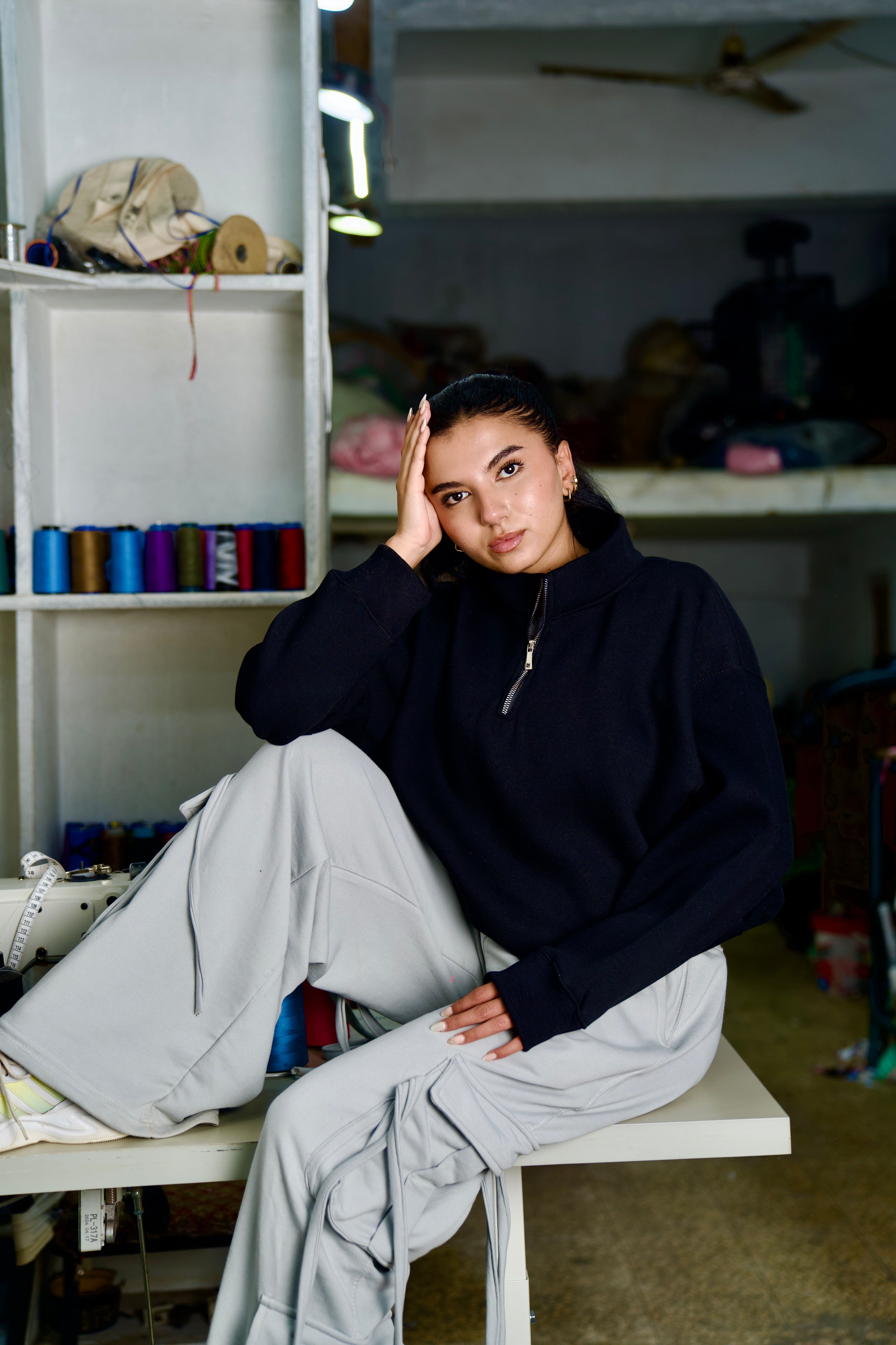 Quarter zip_up sweatshirt