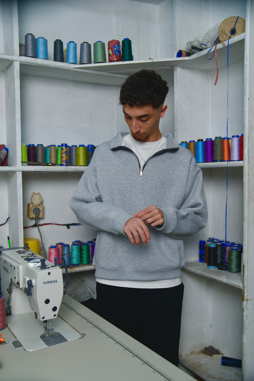 Quarter zip_up sweatshirt