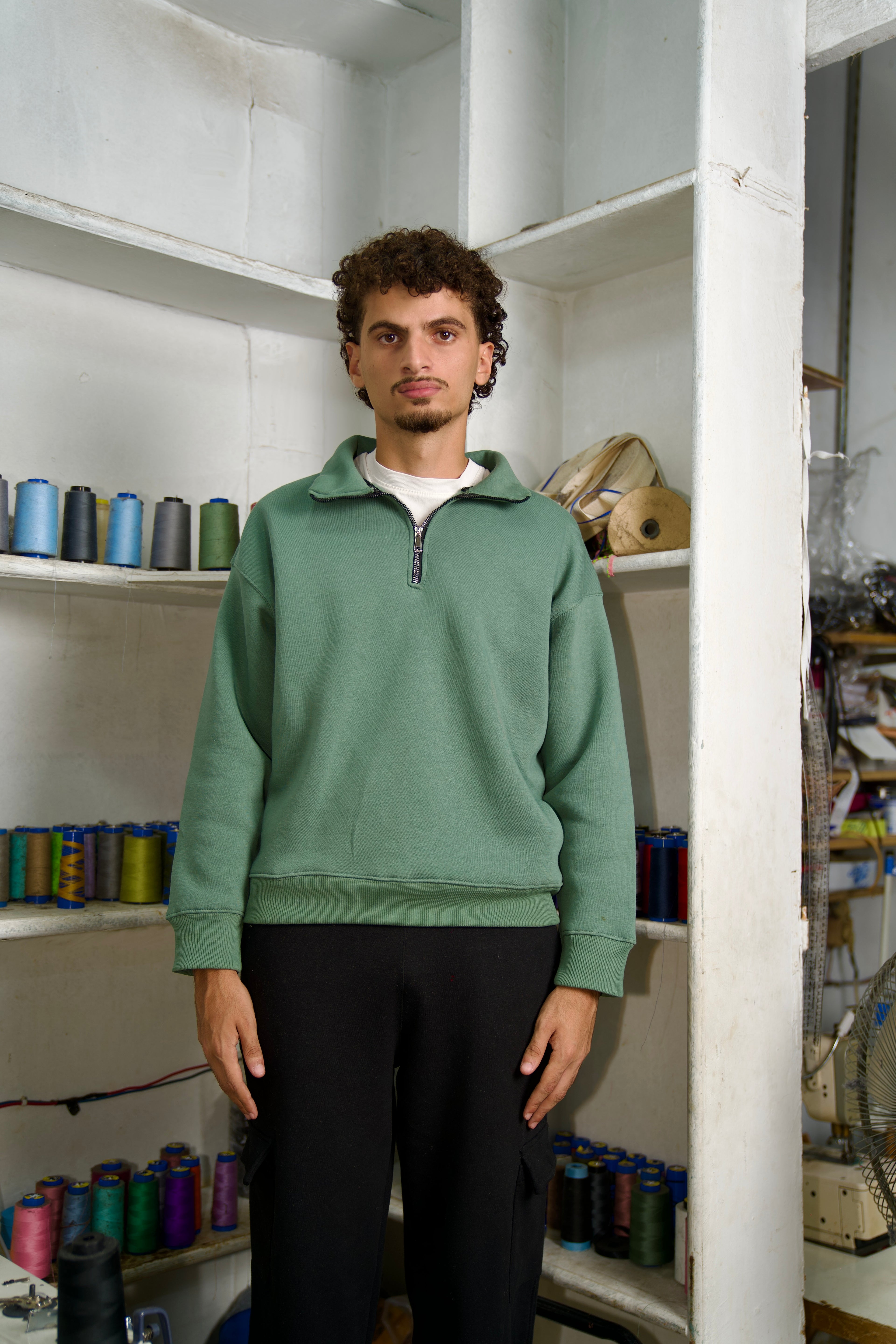 Quarter zip_up sweatshirt