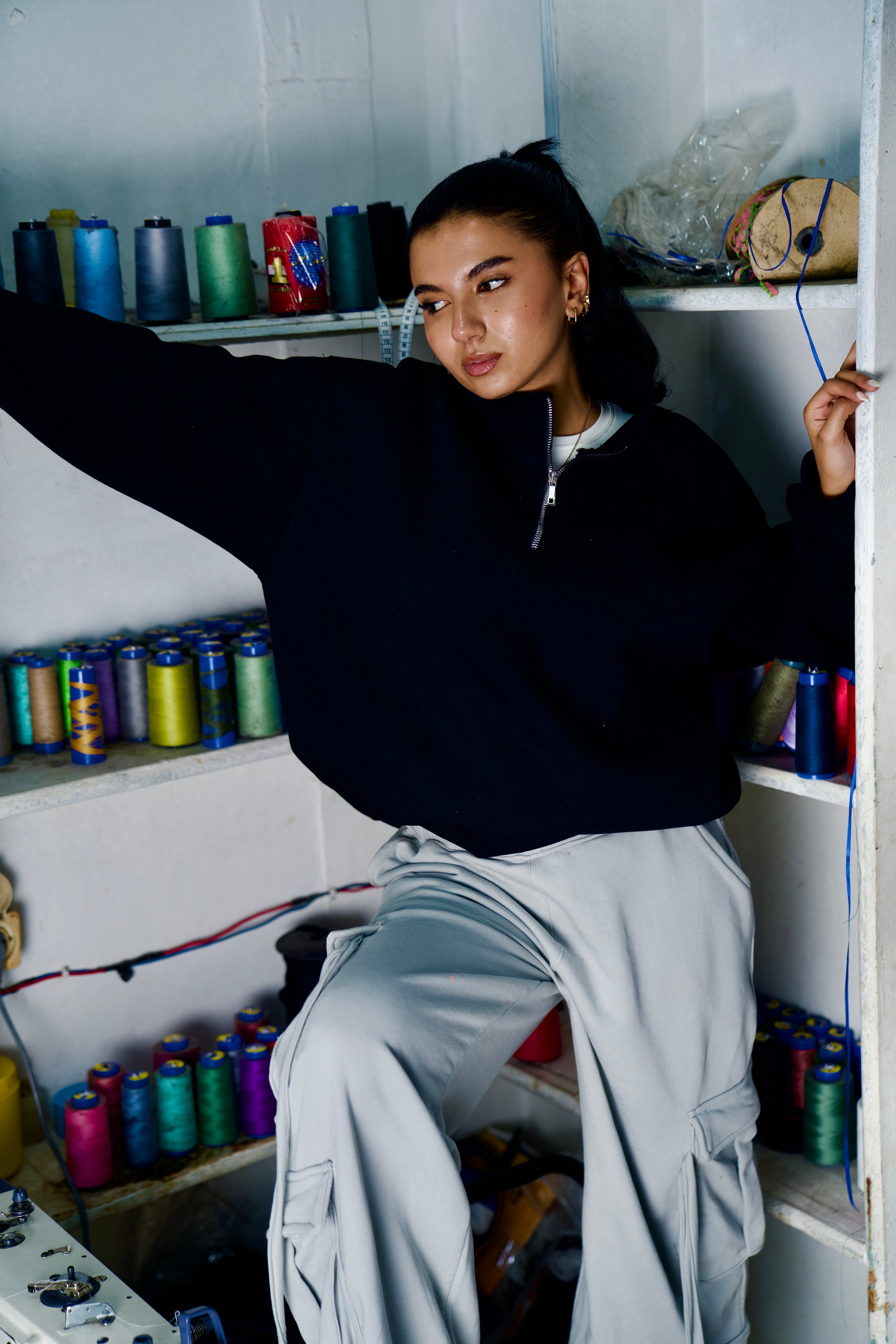 Quarter zip_up sweatshirt