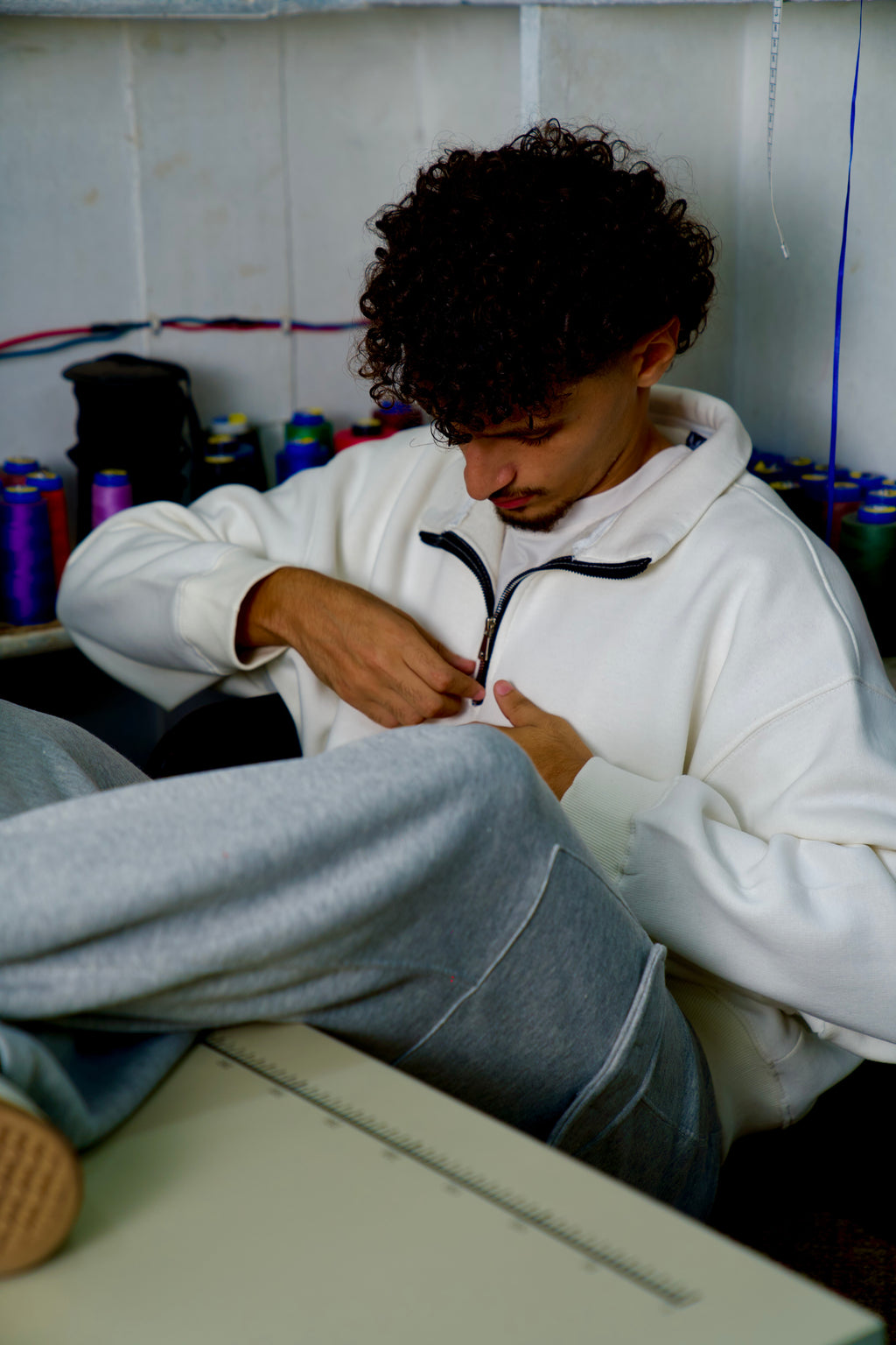 Quarter zip_up sweatshirt