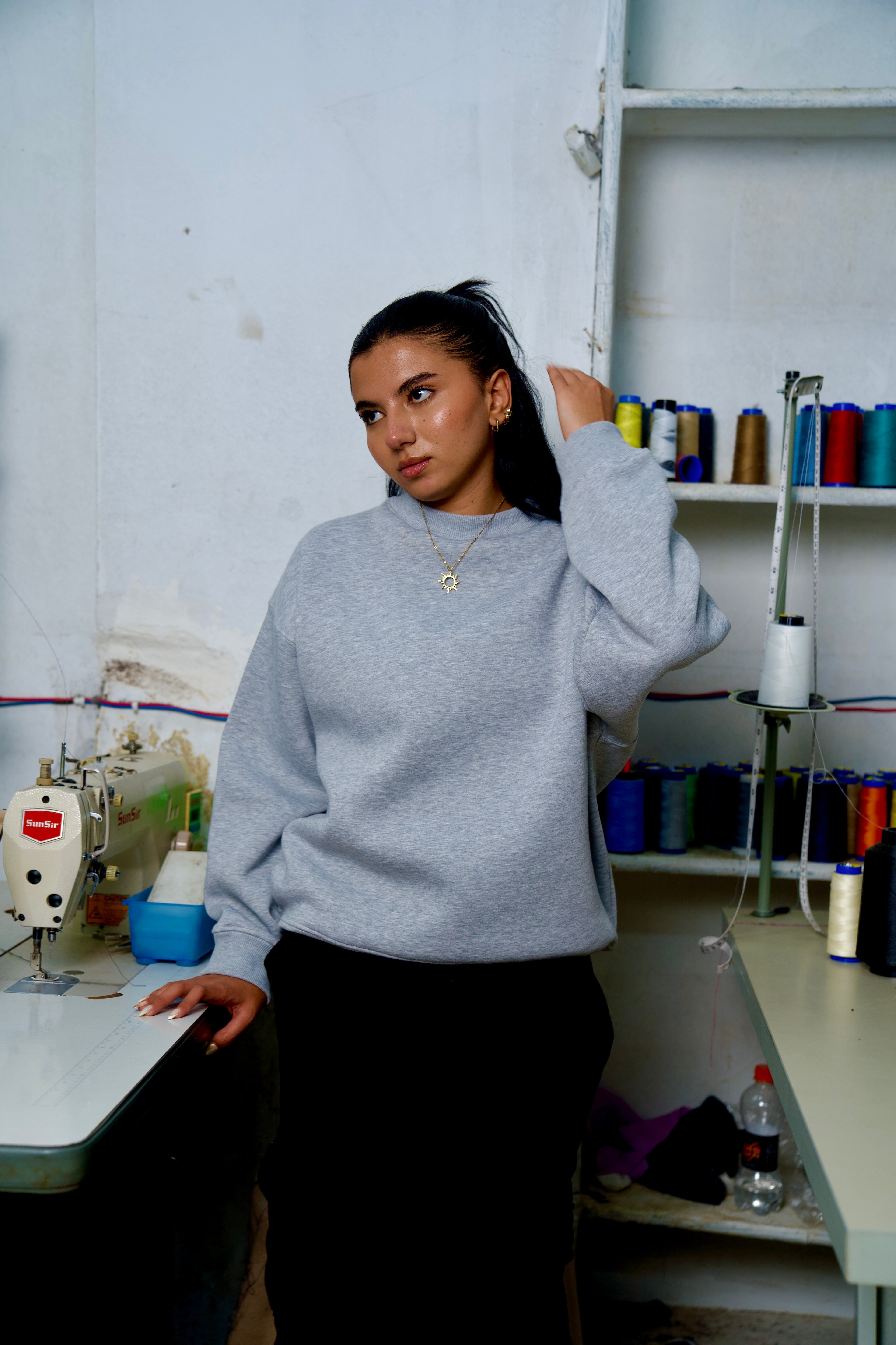 Crew neck sweatshirt